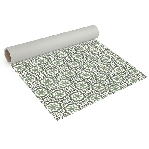 Internethandel Pfordt CV Bodenbelag Retro Fliese Grün, 250x200 cm, pflegeleichter PVC Vinylboden in Fliesenoptik, Meterware für Küche und Wohnzimmer Internethandel Pfordt CV Bodenbelag Retro Fliese Grün, 250x200 cm, pflegeleichter PVC Vinylboden in Fliesenoptik, Meterware für Küche und Wohnzimmer von Internethandel Pfordt