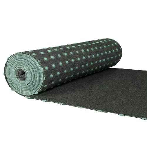 Internethandel Pfordt Kunstrasen 300x200 cm Anthrazit/Schwarz, Rasenteppich mit Noppen, Outdoor Teppich wetterfest und pflegeleicht für Balkon, Terrasse und Garten von Internethandel Pfordt