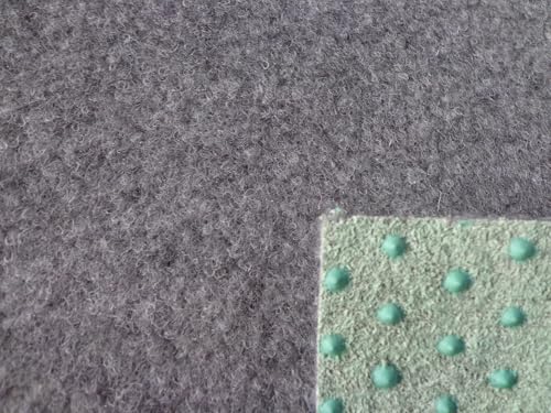 Kunstrasen (5,50€/m²) Internethandel Pfordt 350 x 400 cm Teppich mit Noppen - pflegeleicht und wetterfest - geeignet als Outdoor Rasenteppich für Balkon und Garten in Grau von Internethandel Pfordt