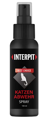 Interpit® Katzen ABWEHR Spray - Katzenfernhaltespray für Innen und Außen, STOPP bleib Weg – Antikatzenspray von Interpit