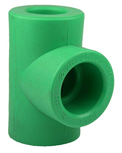 5 x PPR Aqua-Plus Reduzier-T-Stück 25 x 25 x 20mm, Fusiotherm von Interplast
