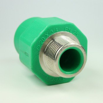 PPR Aqua-Plus Kupplung mit Außengewinde 20mm x 3/4 Zoll von Interplast
