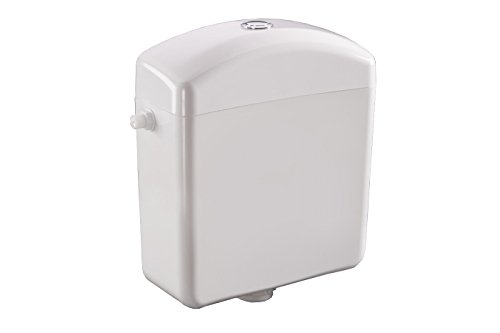 Weiße Kunststoff-Low-Level-WC Bad Spülkasten Tank verchromtem Druckknopf Weiße Kunststoff-Low-Level-WC Bad Spülkasten Tank verchromtem Druckknopf von Intersano