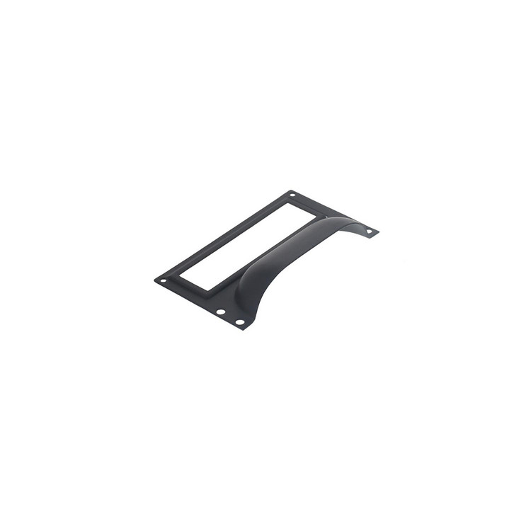 Griff mit Etikettenrahmen 73 mm Mattschwarz Griff mit Etikettenrahmen 73 mm Mattschwarz von Intersteel