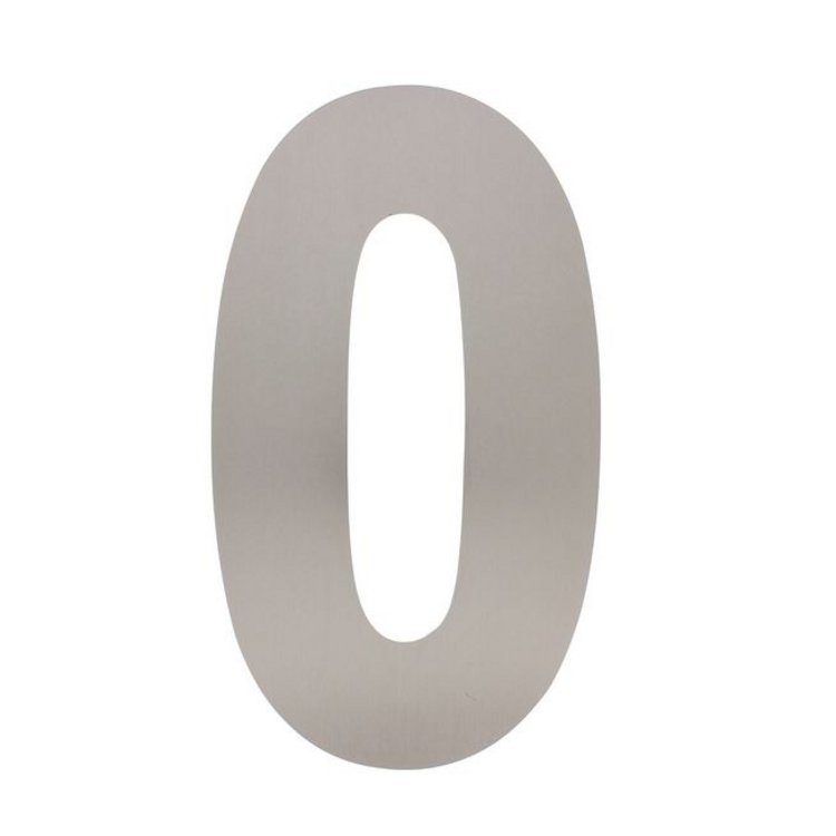 Hausnummer 0 XXL 500x2mm Edelstahl gebürstet von Intersteel