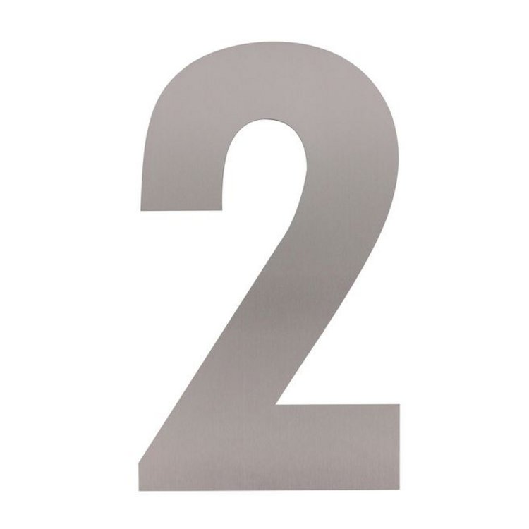 Hausnummer 2 XXL 500x2mm Edelstahl gebürstet Hausnummer 2 XXL 500x2mm Edelstahl gebürstet von Intersteel
