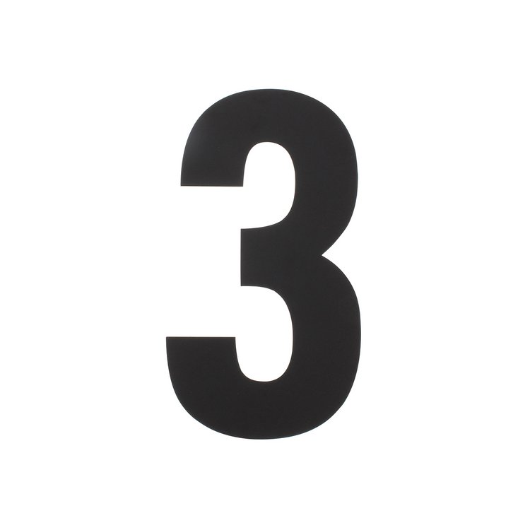 Hausnummer 3 XL300x2mm Edelstahl mattschwarz Hausnummer 3 XL300x2mm Edelstahl mattschwarz von Intersteel