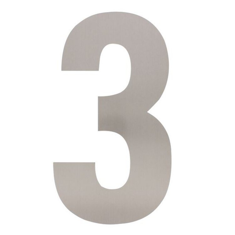 Hausnummer 3 XXL 500x2mm Edelstahl gebürstet Hausnummer 3 XXL 500x2mm Edelstahl gebürstet von Intersteel