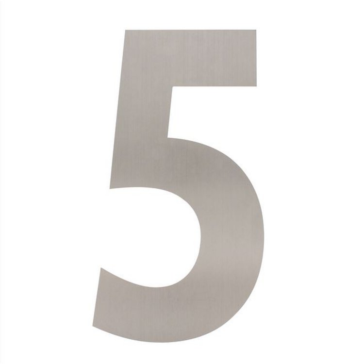 Hausnummer 5 XXL 500x2mm Edelstahl gebürstet Hausnummer 5 XXL 500x2mm Edelstahl gebürstet von Intersteel