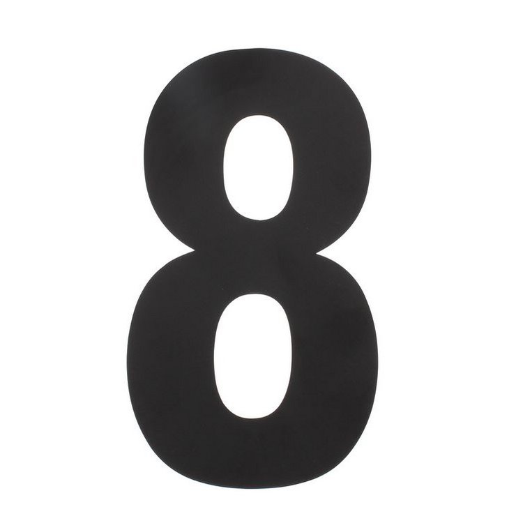 Hausnummer 8 XXL 500x2mm Edelstahl mattschwarz von Intersteel