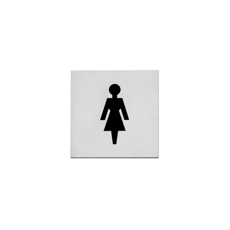 Hinweisschild Damen selbstklebend Edelstahl von Intersteel