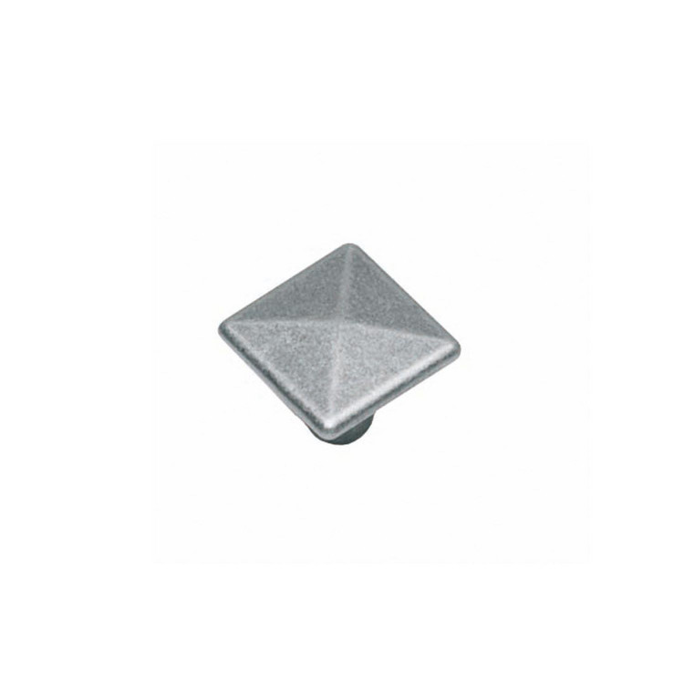 Möbelknopf quadratisch 26 mm Altgrau von Intersteel