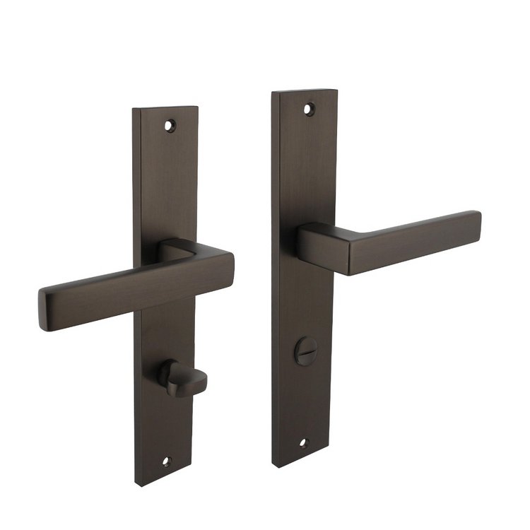 Türdrücker Hera auf Schild WC 78 anthrazit-grau von Intersteel