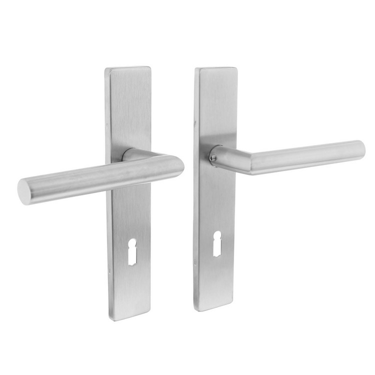 Türklinke 90° Winkel auf eckigem Schild m. BB-L. von Intersteel