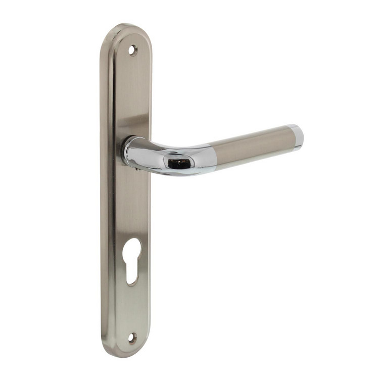 Türklinke Agatha auf Schild mit PZ-Lochung Chrom Türklinke Agatha auf Schild mit PZ-Lochung Chrom von Intersteel