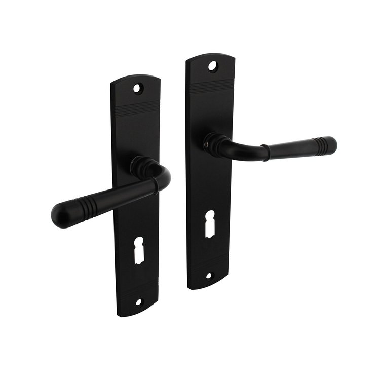 Türklinke Albers BB auf Schild schwarz matt von Intersteel