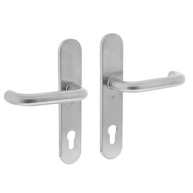 Türklinke Rund auf Schild PZ 92 V2A von Intersteel