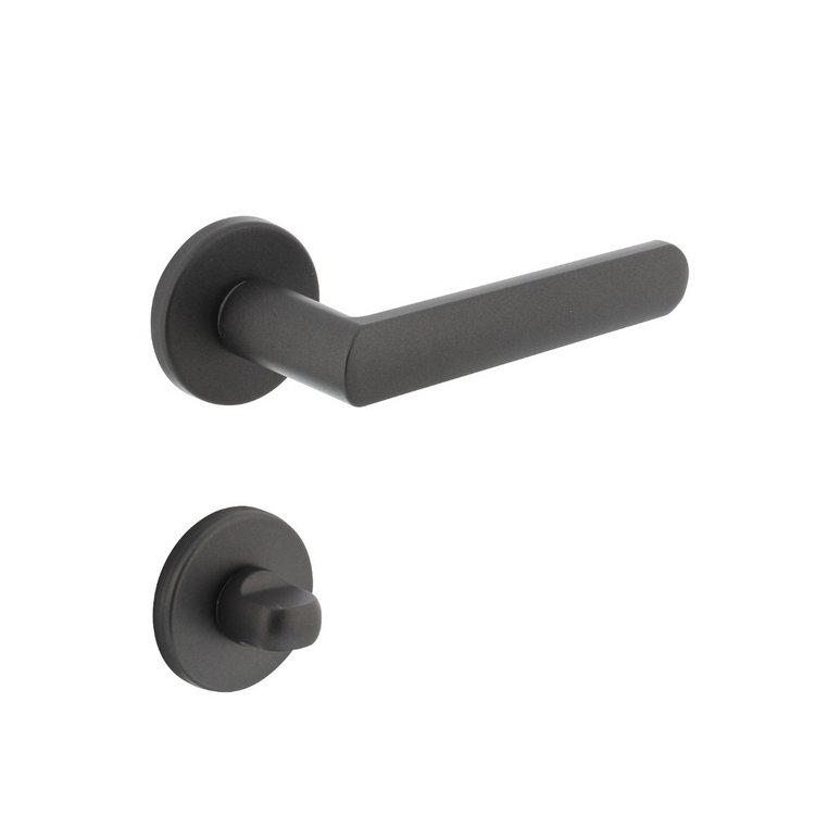 Türklinke Sora runde Rosetten WC grau von Intersteel