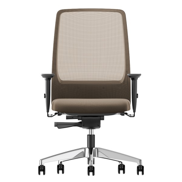 Interstuhl AIMis1 1S03 Bürostuhl Automatik | Netzrücken beige | Fußkreuz Chrom von Interstuhl