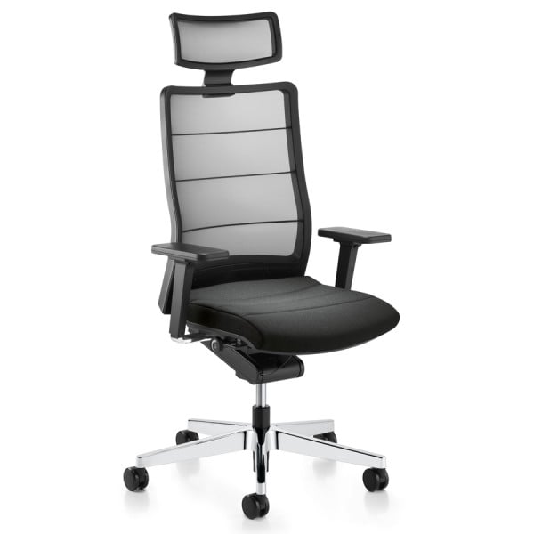 Interstuhl AirPad (3C72) Bürostuhl | Kopfstütze | Netzrücken | Schwarz von Interstuhl