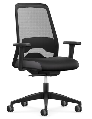Interstuhl Bürostuhl Every EV25R - Schreibtischstuhl ausgestattet mit Synchronmechanik, atmungsaktivem Netzrücken und Verstellbarer Lordosenstütze für ergonomisches Sitzen - Made in Germany von Interstuhl