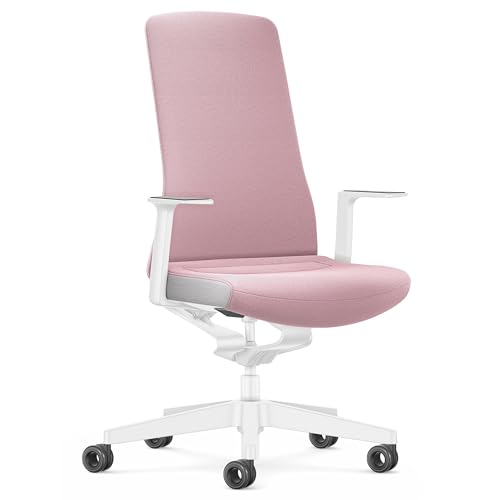 Interstuhl Bürostuhl Pure Interior Edition – Anpassung an Gewicht und Bewegung – ergonomische Smart-Spring Technologie (Rosa| Weiß) von Interstuhl