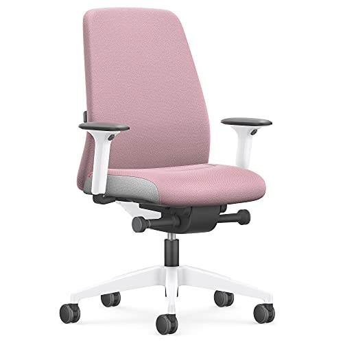 Interstuhl Bürostuhl Every Interior Edition – ergonomischer Schreibtisch- und Gaming-Stuhl – Lordosenstütze für gesünderes Sitzen – vereint gesundes und aktives Sitzen (Rosa | Weiß) von Interstuhl