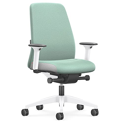 Interstuhl Bürostuhl Every Interior Edition – ergonomischer Schreibtisch- und Gaming-Stuhl – Lordosenstütze für gesünderes Sitzen – vereint gesundes und aktives Sitzen (Türkis | Weiß) von Interstuhl