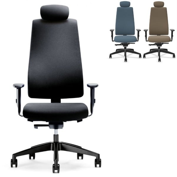 Interstuhl GOAL (322G) Bürostuhl | Polsterrückenlehne hoch | Kopfstütze | Kon... von Interstuhl