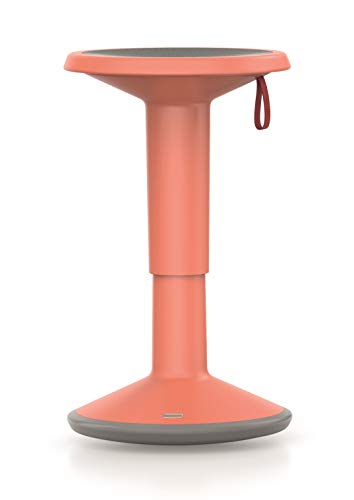 Interstuhl UP-RD Mehrzweck-Hocker, ergonomisch, flexibel höhenverstellbar von ca. 46 bis 65 cm Soft Red von Interstuhl