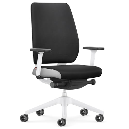 Interstuhl Joyce Interior Edition - ergonomischer Bürostuhl - Schreibtischstuhl mit Synchromechanik - verstellbare Rückenlehne und Lordose - Designer-Rollen (Schwarz | Weiß) von Interstuhl
