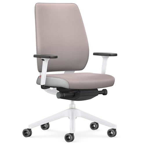 Interstuhl Joyce Interior Edition - ergonomischer Bürostuhl - Schreibtischstuhl mit Synchromechanik - verstellbare Rückenlehne und Lordose - Designer-Rollen (Taupe | Hellgrau) von Interstuhl