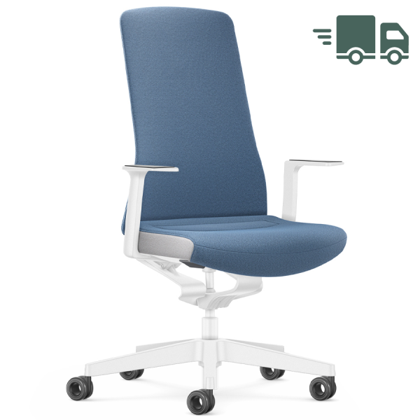 Interstuhl PURE INTERIOR Edition Bürostuhl mit Polsterrücken - Variante blau von Interstuhl