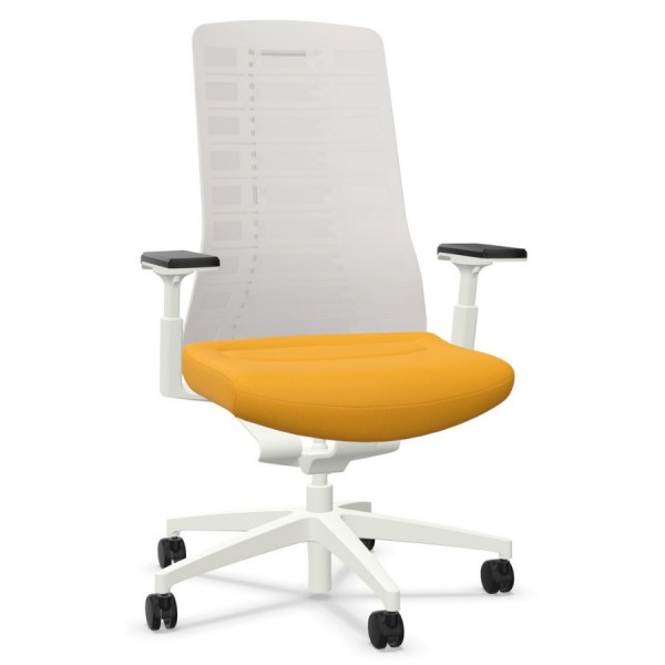 Interstuhl PUREis3 PU213 Bürostuhl | Netzrücken weiß | Sitz maisgelb | 4D-Arm... von Interstuhl