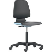 bimos Arbeitsdrehstuhl Labsit m.Rl.Sitzschale blau Integralschaum schwarz 450-650mm von Interstuhl