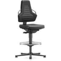 bimos Arbeitsdrehstuhl Nexxit Bodengleiter+Fußring Integralschaum schwarz 570-820mm von Interstuhl