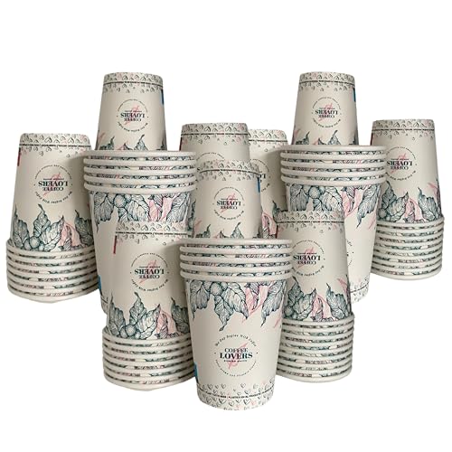 100 Kaffeebecher To Go Pappe 240ml Design COFFEE LOVERS Pappbecher Einweg für Kaffee & Tee - Einwegbecher für Heißgetränke bis 95°C und Kaltgetränke Papp Becher für Unterwegs von Intertan -1922-
