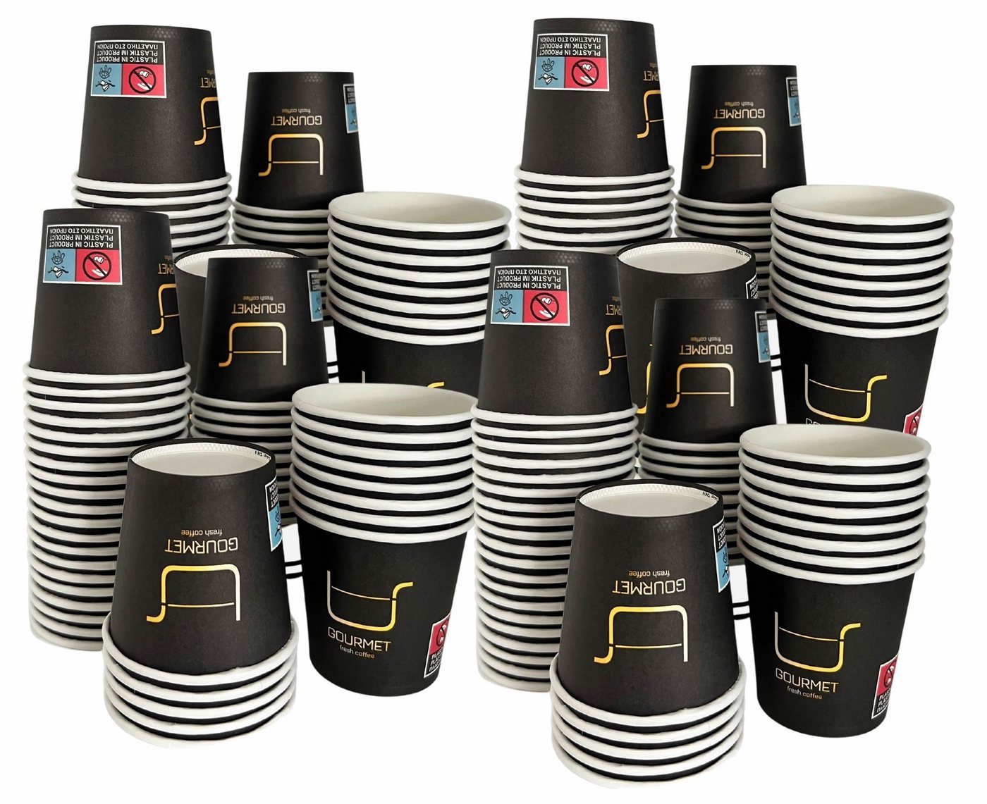 Intertan -1922- Coffee-to-go-Becher 200 Kaffeebecher To Go Pappe GOLD GOURMET 120ml, 200-tlg. Intertan -1922- Coffee-to-go-Becher 200 Kaffeebecher To Go Pappe GOLD GOURMET 120ml, 200-tlg. von Intertan -1922-