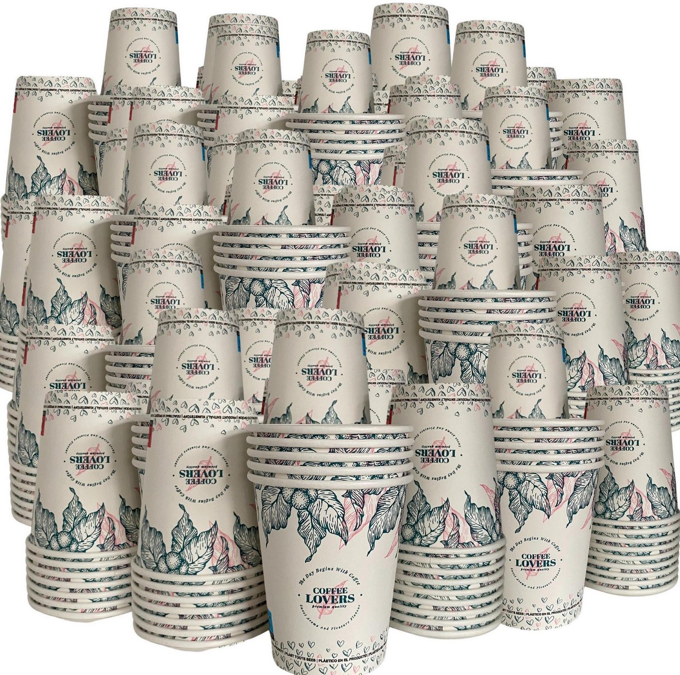 Intertan -1922- Coffee-to-go-Becher 1000 Kaffeebecher To Go Pappe COFFEE LOVERS 240ml, 1000-tlg. von Intertan -1922-