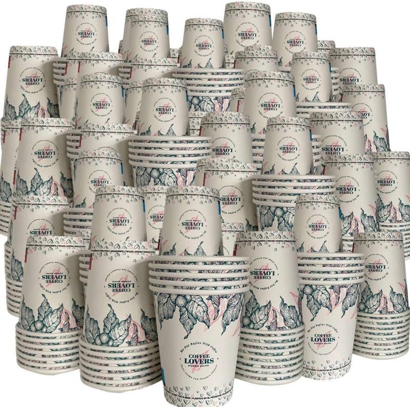 Intertan -1922- Coffee-to-go-Becher 1000 Kaffeebecher To Go Pappe COFFEE LOVERS 120ml, Pappe von Intertan -1922-
