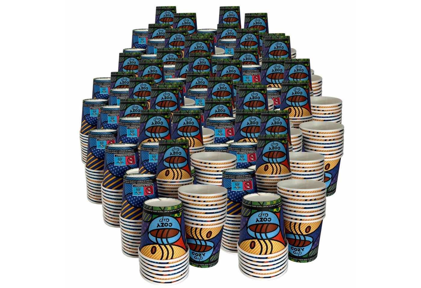 Intertan -1922- Coffee-to-go-Becher 1000 Kaffeebecher To Go Pappe COZY CUPS 120ml, 1000-tlg. von Intertan -1922-