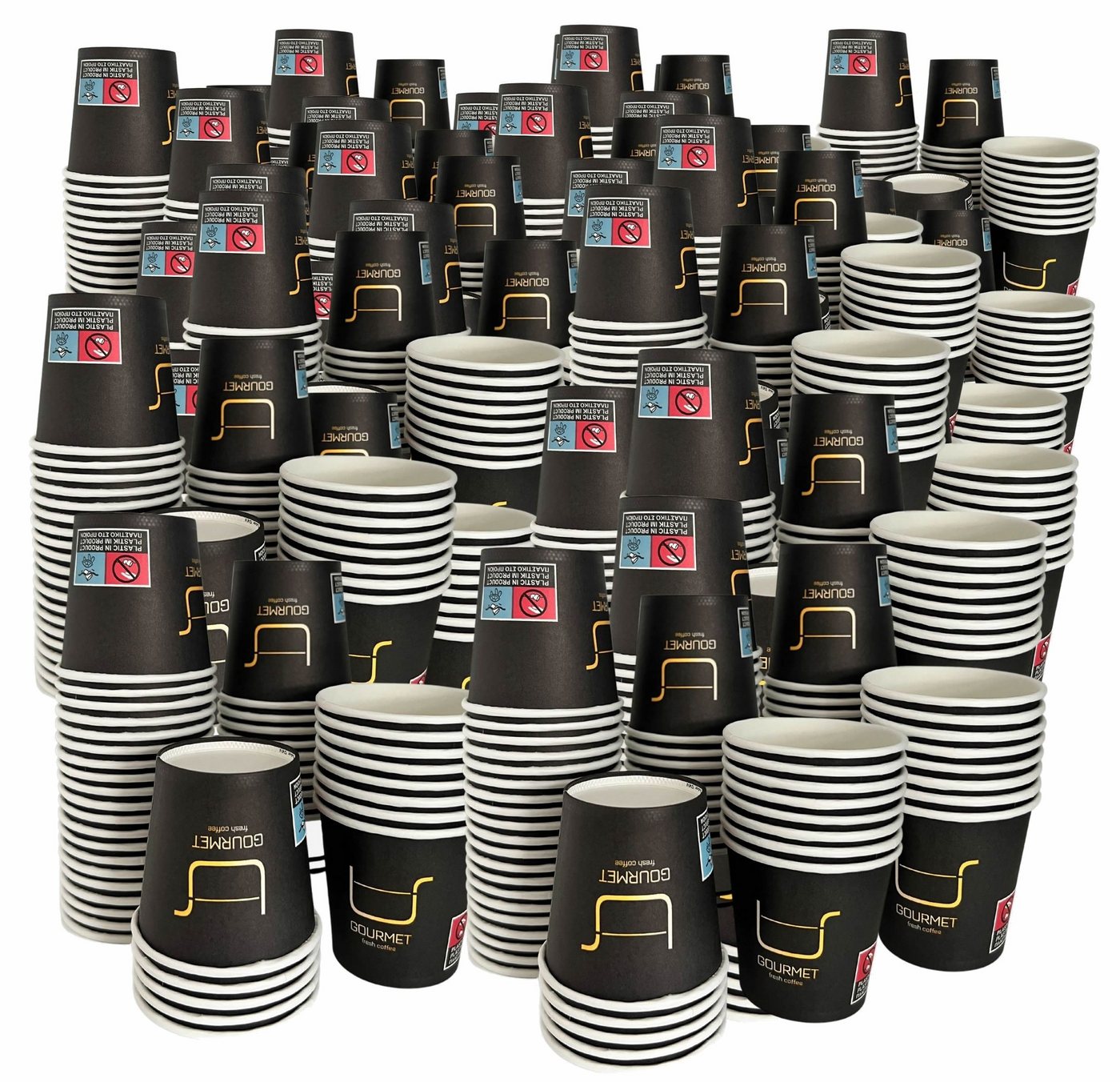 Intertan -1922- Coffee-to-go-Becher 1000 Kaffeebecher To Go Pappe GOLD GOURMET 120ml, 1000-tlg. von Intertan -1922-