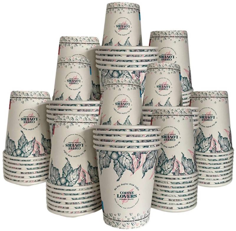 Intertan -1922- Coffee-to-go-Becher 200 Kaffeebecher To Go Pappe COFFEE LOVERS 120ml, Pappe von Intertan -1922-
