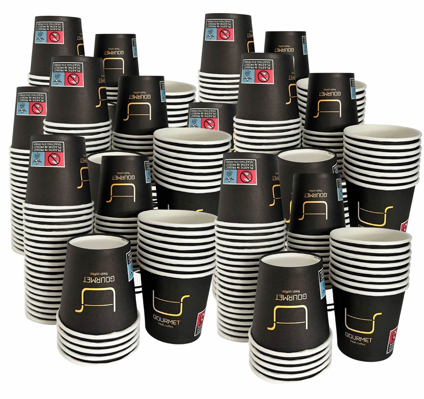 Intertan -1922- Coffee-to-go-Becher 400 Kaffeebecher To Go Pappe GOLD GOURMET 120ml, Pappe von Intertan -1922-