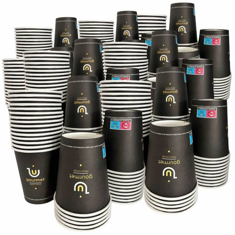 Intertan -1922- Coffee-to-go-Becher 400 Kaffeebecher To Go Pappe GOLD GOURMET 240ml, Pappe von Intertan -1922-