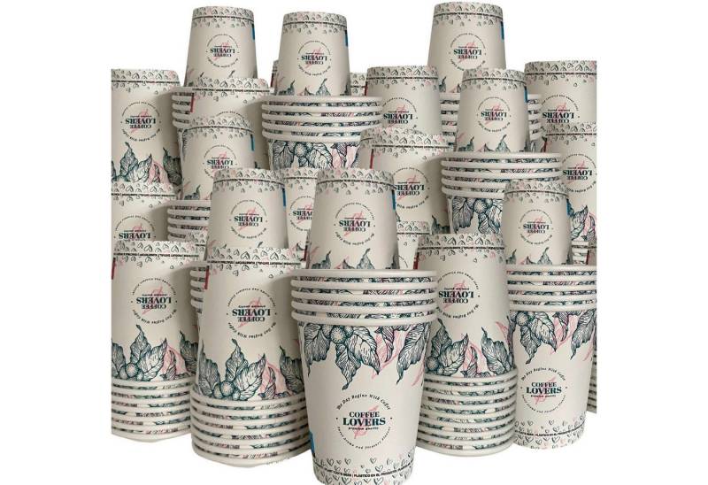 Intertan -1922- Coffee-to-go-Becher 600 Kaffeebecher To Go Pappe COFFEE LOVERS 120ml, Pappe von Intertan -1922-