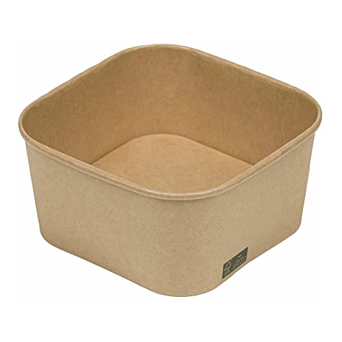 Intertan QKSB1230 Kraftpapier Quadratischer Lebensmittelbehälter, 1230ml Kapazität, 50 Stück Intertan QKSB1230 Kraftpapier Quadratischer Lebensmittelbehälter, 1230ml Kapazität, 50 Stück von Intertan -1922-