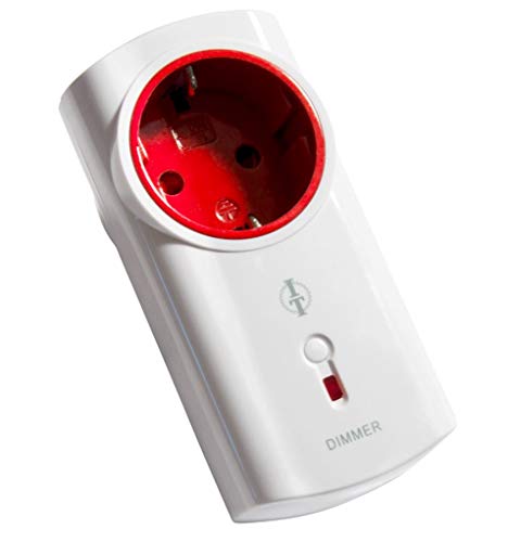 Intertechno ITLR 200 Funk-Dimmer Zwischenstecker 1-polig, 110x52x70mm, Weiss-rot von Intertechno