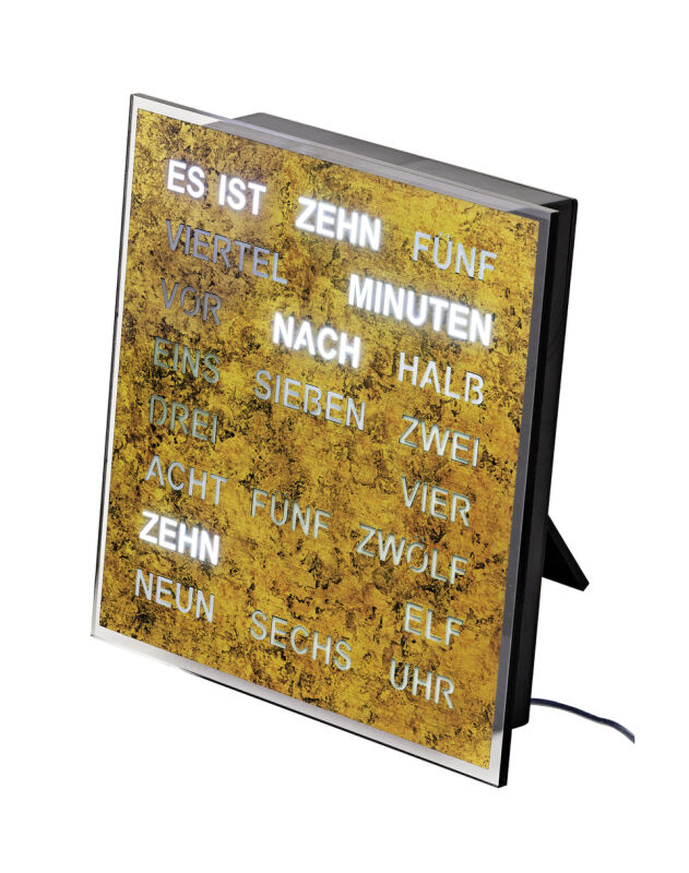 Intertime Wort-Uhr Word 20 Wurzeldekor-gold von Intertime