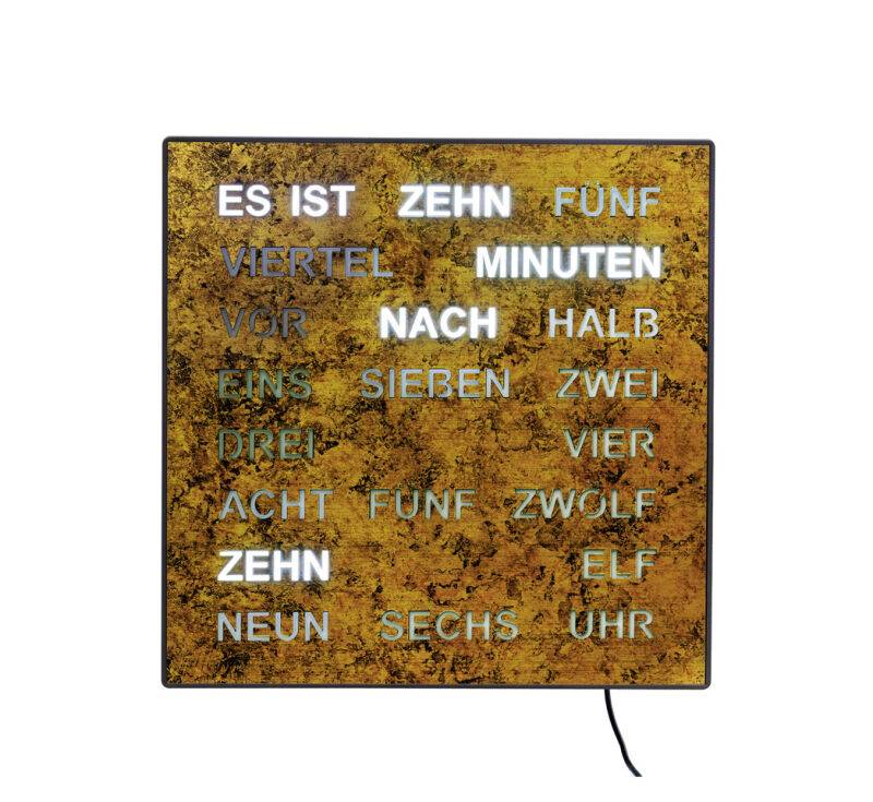 Intertime Wort-Uhr Word 28 wurzeldekor gold von Intertime